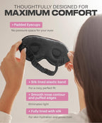 SUNDAYSILKS™ 3D Contoured Silk Sleep Mask | Padded Silk Eye Mask - Image 2