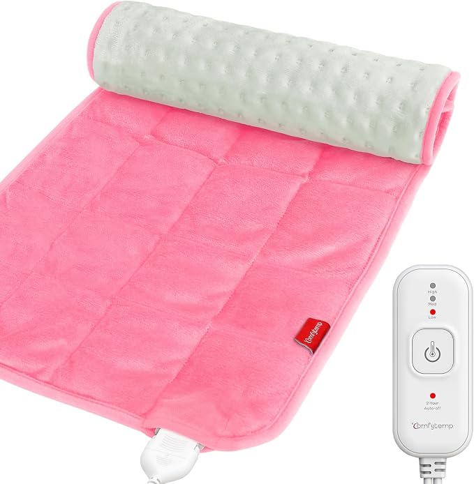 Comfytemp Weighted Heating Pad for Back & Period, FSA Eligible Electric Heat Pad by Comfytemp