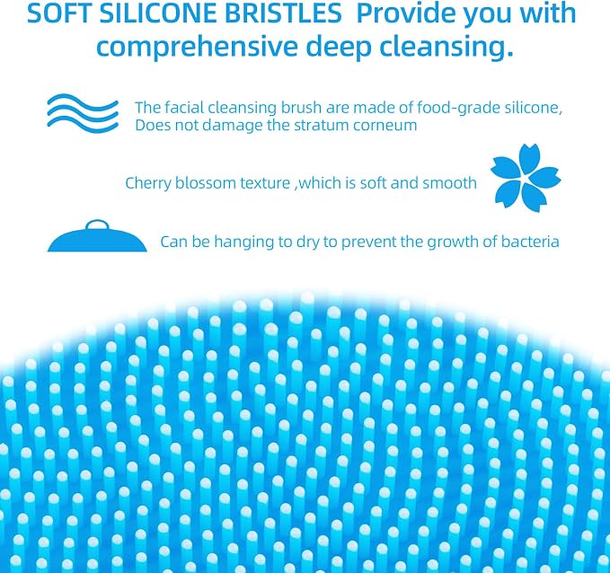 Silicone Face Scrubber for Men and Women， 2Pack Facial Cleansing Brush Silicone - Image 5