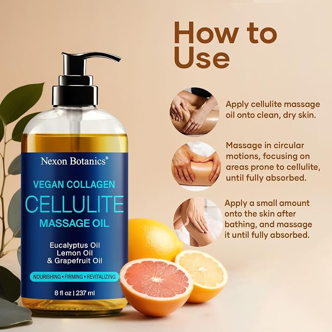 Anti-Cellulite Massage Oil for Massage Therapy 8 fl oz - Image 3