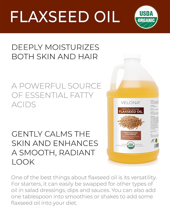 velona USDA Certified Organic Flaxseed Oil - Image 2