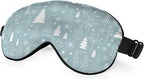 Pine Snowflakes Silk Eye Mask Sleep Mask Snow Winter Christmas Pattern Blue Eye by Unknown
