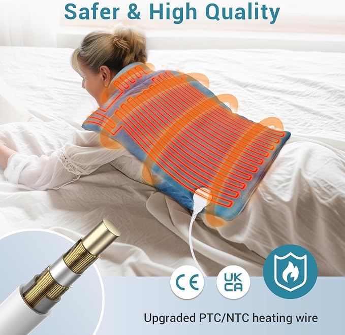 Comfytemp Heating Pad for Back, Weighted Electric Heating Pad for Neck Shoulders - Image 6