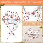 Adjustable Scrub Cap with Buttons & Sweatband, Working Hat with Elastic Tie Back - Image 4