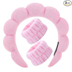 Spa Headbands for Washing Face Soft Puffy Bubble Headbands Wristband for Women by Unknown