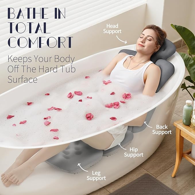 Full Body Bath Pillow for Bathtub, Thick Bathtub Cushion, Luxury Tub Pillow for - Image 3