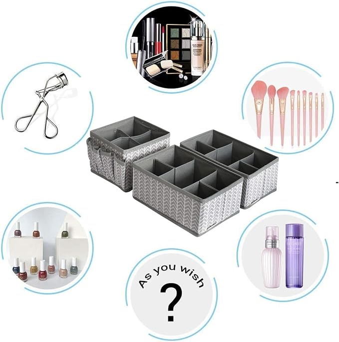 VERONLY Cosmetic Storage Bins Makeup Organizer, Adjustable Multifunction - Image 6