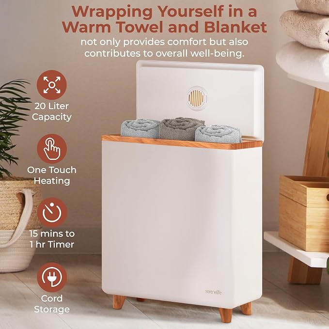 SereneLife Luxury Rectangle Towel Warmer - Image 6