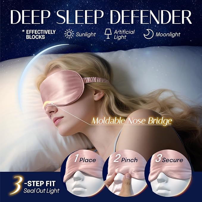 Silk Sleep Mask Eye Mask Blindfold - Image 3