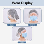 160 Pcs Disposable Bouffant Caps, 21 Inch Stretch, Disposable Hair Net - Image 7