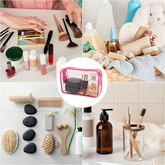 Tbestmax 10 Pcs Clear Cosmetic Bags Small Makeup Bags Portable Waterproof - Image 6