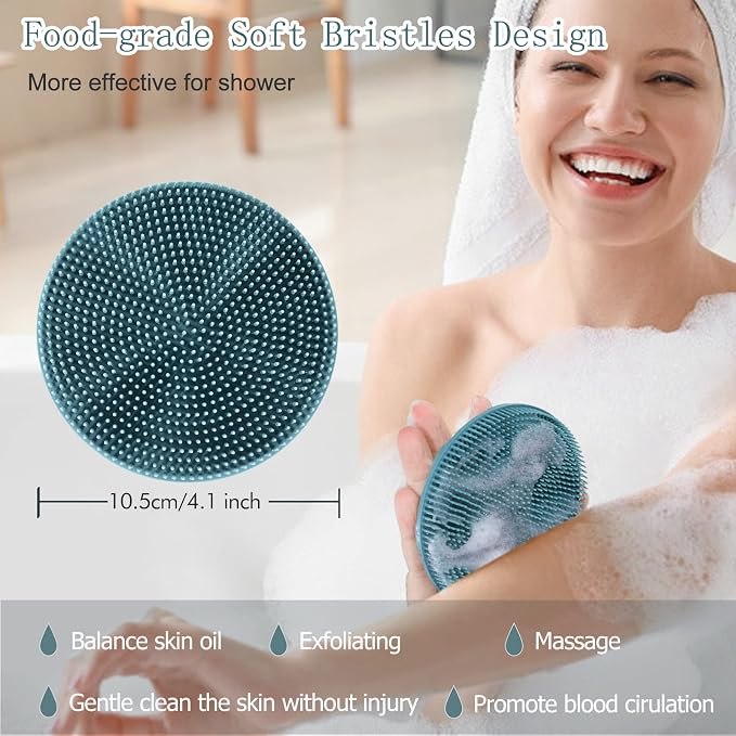 INNERNEED Food-Grade Soft Silicone Body Scrubber Shower Brush Handheld - Image 2