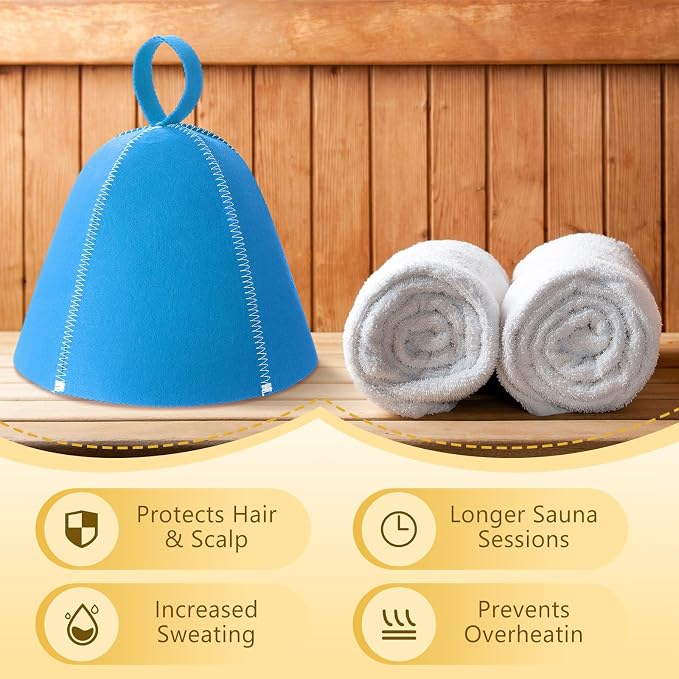 JaGely Sauna Hat for Men Women Sauna Hat Vaporarium Cap Russian Banya Cap for - Image 4