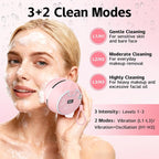 Face Cleansing Brush, Waterproof Silicone Facial Cleansing Brush, 6 Modes - Image 4