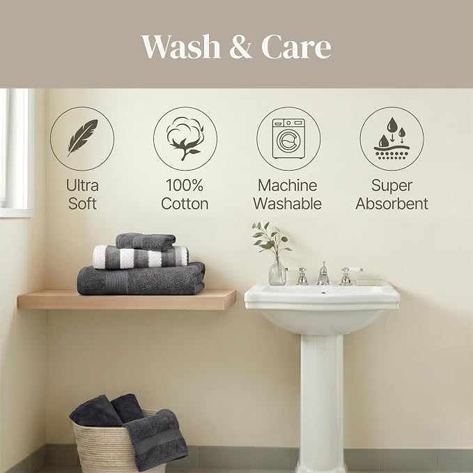 Modern Threads Pax 6-Piece Reversible Yarn Dyed Jacquard Towel Set - Image 7