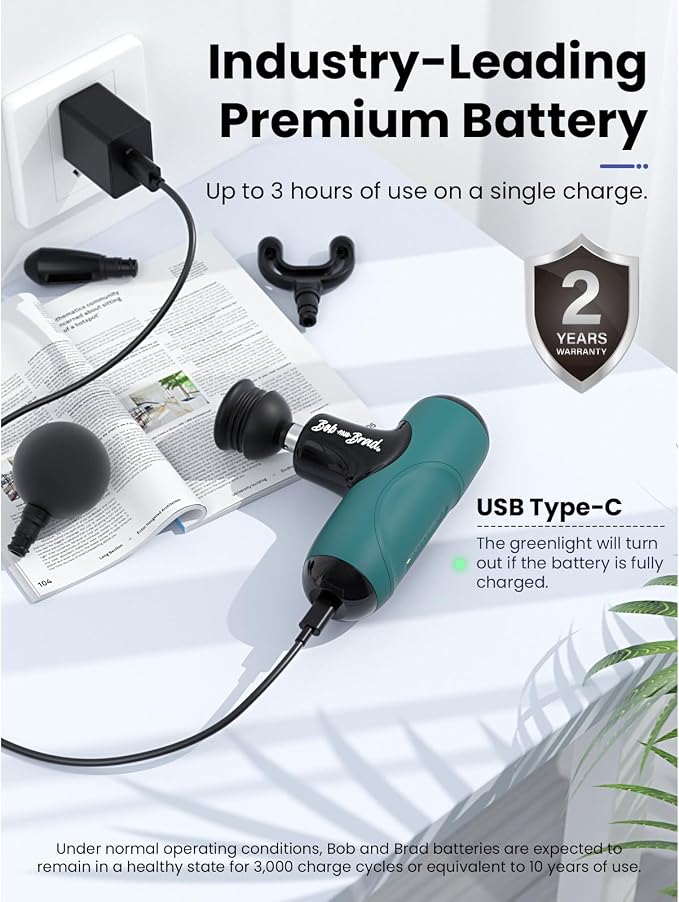BOB AND BRAD Q2 Mini Massage Gun, Pocket-Sized Deep Tissue Massager Gun - Image 4