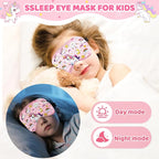 2 Pcs Sleep Mask for Kids Girls, Silk Eye Covers for Sleeping, Adjustable Strap - Image 5
