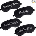 Geyoga 4 Pieces Funny Eye Mask for Sleep Soft Satin Eye Mask Blackout Blindfold by Geyoga