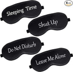 Geyoga 4 Pieces Funny Eye Mask for Sleep Soft Satin Eye Mask Blackout Blindfold by Geyoga