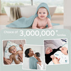 Yoofoss Hooded Baby Towels for Newborn 2 Pack 100% Muslin Organic Cotton Baby - Image 6