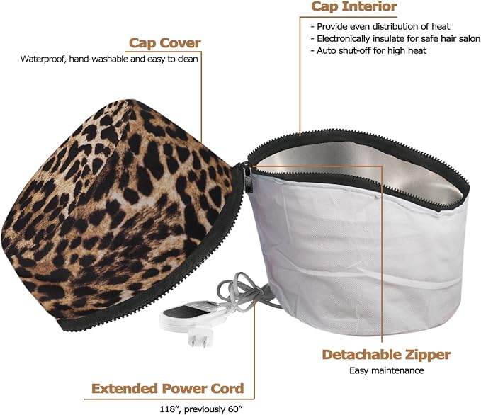 VICARKO Hair Steamer for Deep Conditioning, 10-Level Heats Up Quickly, 118” - Image 4