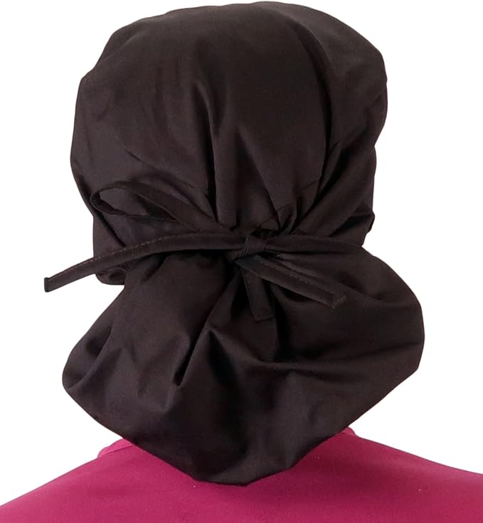 Sparkling EARTH Big Hair Ponytail Classic Surgical Style Scrub Working Cap - Image 2