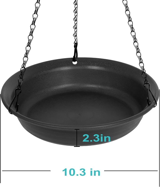 VUWEZ Hanging Bird Bath, Hanging Bird Water Feeder - Image 2