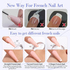 Born Pretty French Tip Nail Stamp, Silicone Stamping Long & Short Jelly Stamper - Image 4