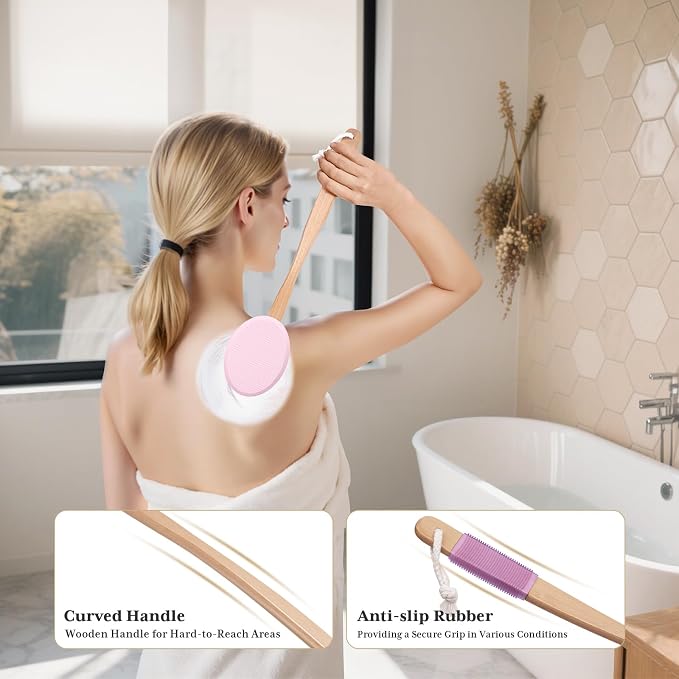 AmazerBath Lotion Applicator for Back, 4 Replaceable Pads - Image 5