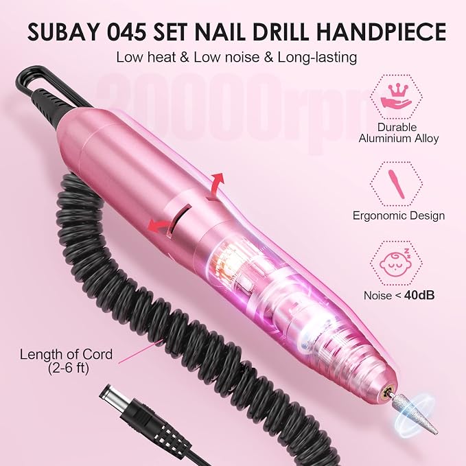 Subay Professional Finger Toe Nail Care Electric Nail Drill Machine Manicure - Image 4