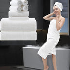 8 Piece Bathroom Towel Set White |2 Oversized Large Bath Towels Sheet, 2 Hand by MAGGEA