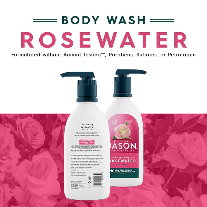 JASON Rosewater Invigorating Body Wash Women/Men, - Image 2