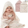 Blissful Diary Muslin Baby Hooded Towel 2 Pack, Soft & Absorbent Bath Towel by ForEveryBabysBetterLife