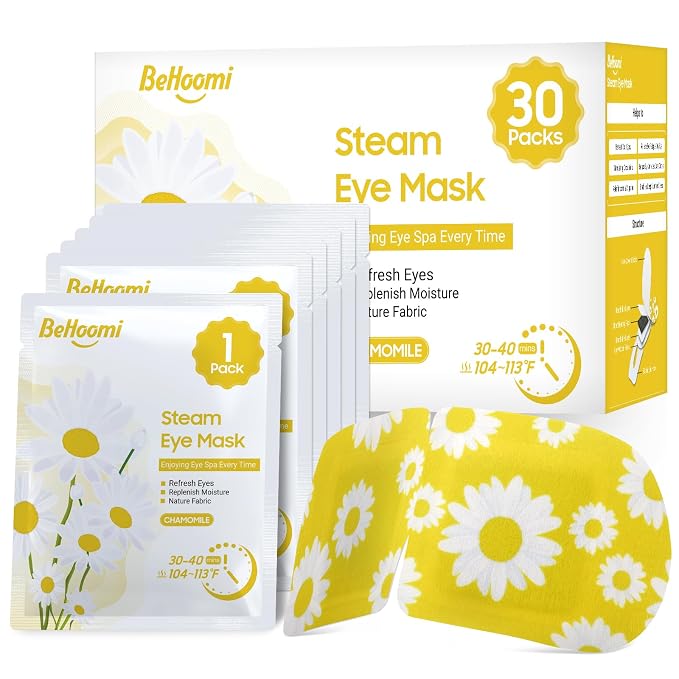 BeHoomi 30Packs Steam Eye Mask, Heated Eye Mask Warm Compress by BeHoomi