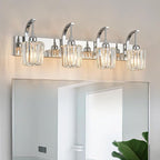 Modern Bathroom Vanity Light, 4-Light Chrome Wall Sconce by FDPBY