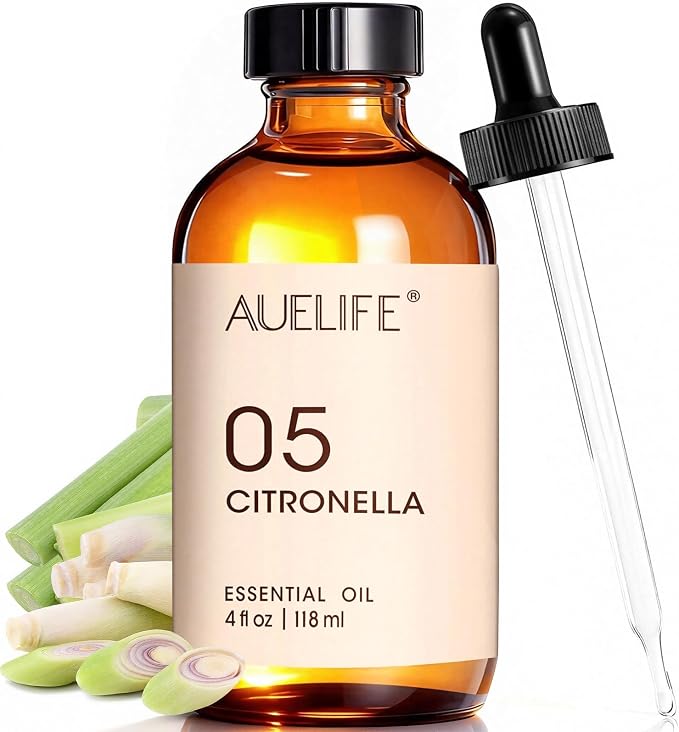 Citronella Essential Oil – 4 Fl Oz Citronella Oil by Auelife