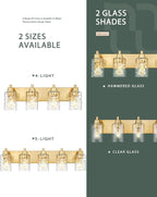 5-Light Bathroom Light Fixtures, 30 Inch Brushed Gold Vanity Lights - Image 8