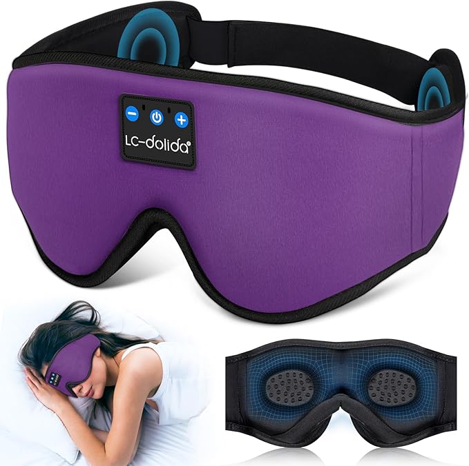 LC-dolida Sleep Headphones, Sleep Mask Bluetooth Wireless Music Eye Mask by LC-dolida