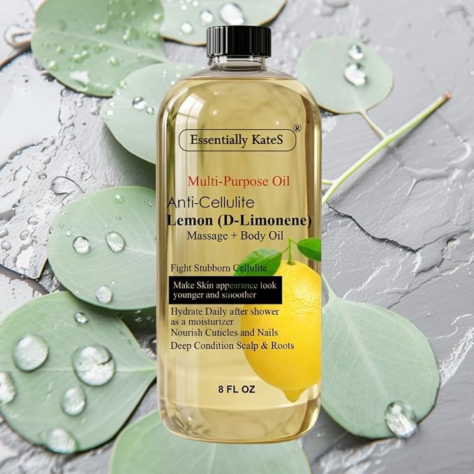 Essentially KateS Lemon Massage Lotion Body Oil Multi-Purpose Oil 8 Fl Oz - Image 8
