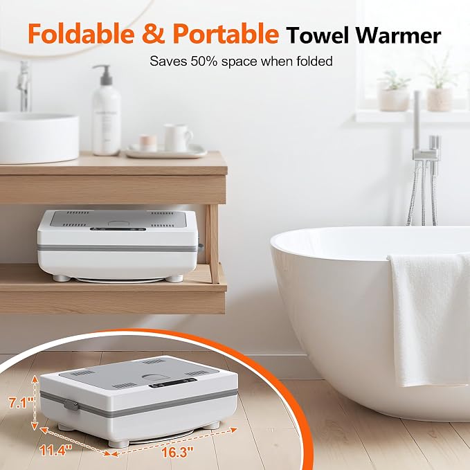 kapebow 35L Luxury Foldable Towel Warmer, 600W Fast Heating, Auto Shut Off - Image 5