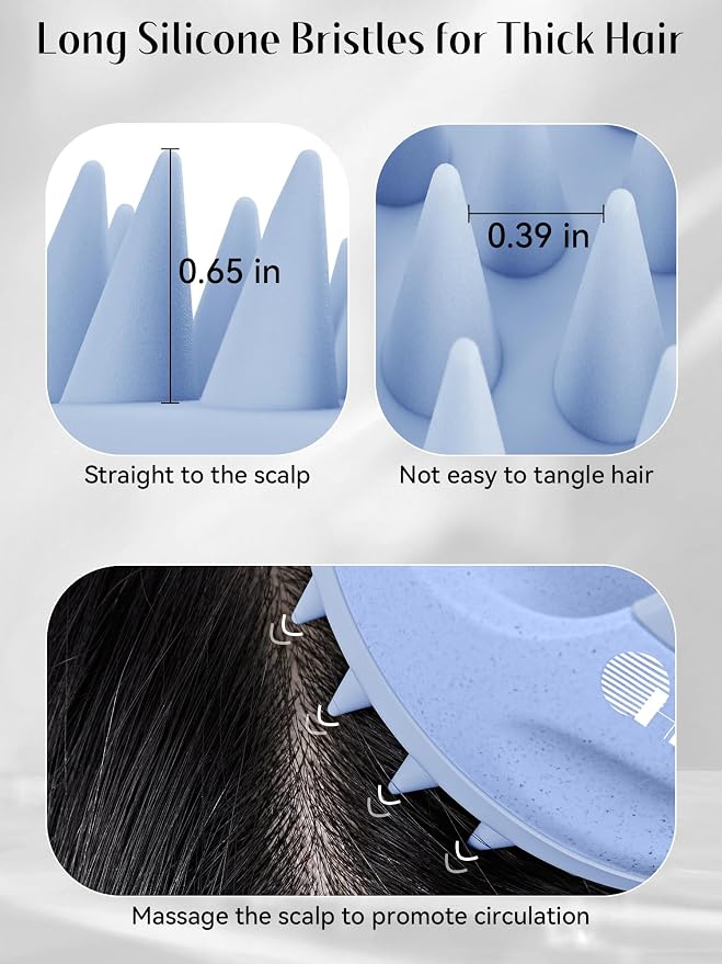 HEETA Silicone Bristles Scalp Scrubber & Massager - Image 4