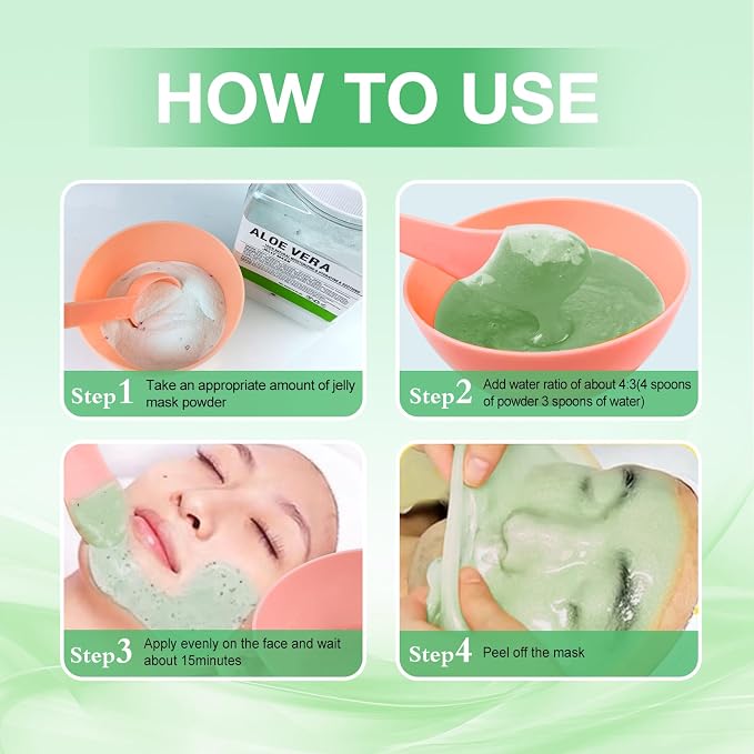 Jelly Mask for Facials Professional, Hydrating & Moisturizing Peel-Off Natural - Image 4