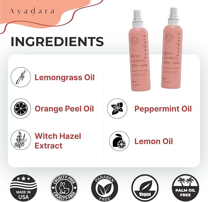 Ayadara Natural Room Spray, 4 oz, Aromatherapy - Image 5