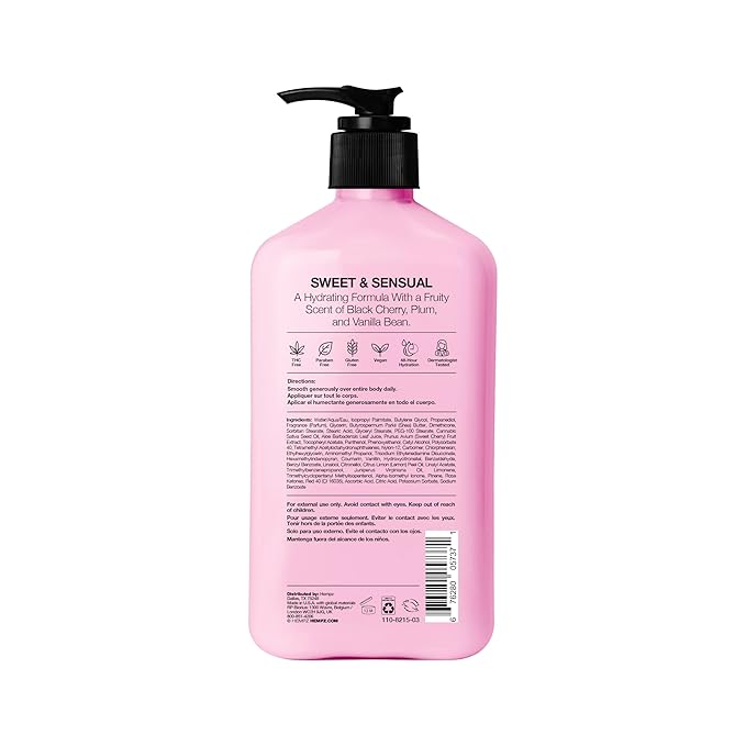 Hempz Cherry Body Lotion, Ultra Hydrating Daily Moisturizer, Self Care - Image 2