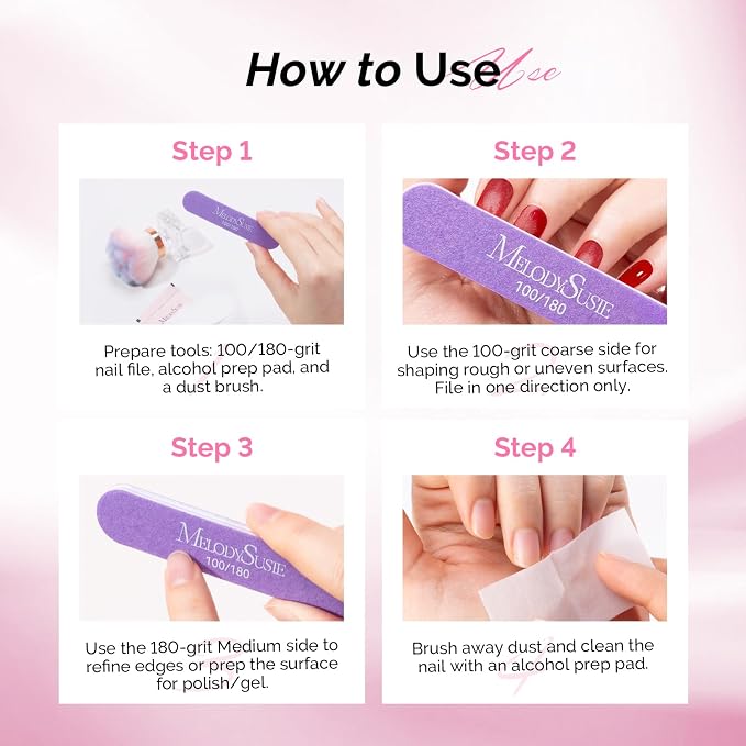 MelodySusie Nail File Kit, Professional Manicure Pedicure Supplies - Image 7