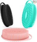 3 Pack Silicone Body Scrubber, Silicone Loofah Exfoliating Soft Body Scrubber by Slergut