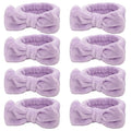 Ondder Spa Headband for Washing Face 8 Pack Purple Skincare Headbands for Women by Ondder