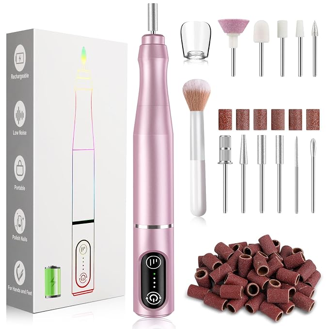 TUOBEO Cordless Nail Drill Electric Rechargeable File Kit, Professional Efile by TUOBEO
