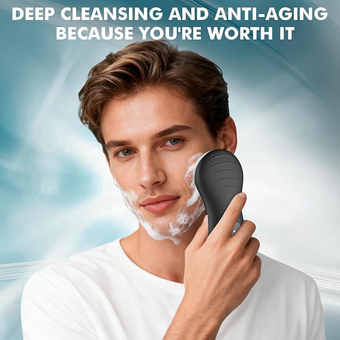 LZP Silicone Face Scrubber, Electric Facial Cleansing Brush - Image 4