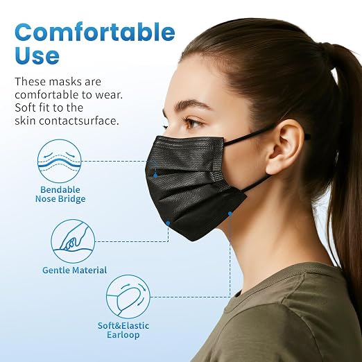 Borje Disposable Face Mask, 3 Ply Protection Face Masks - Image 3